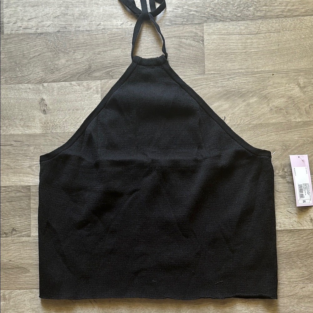 Black Halter Top